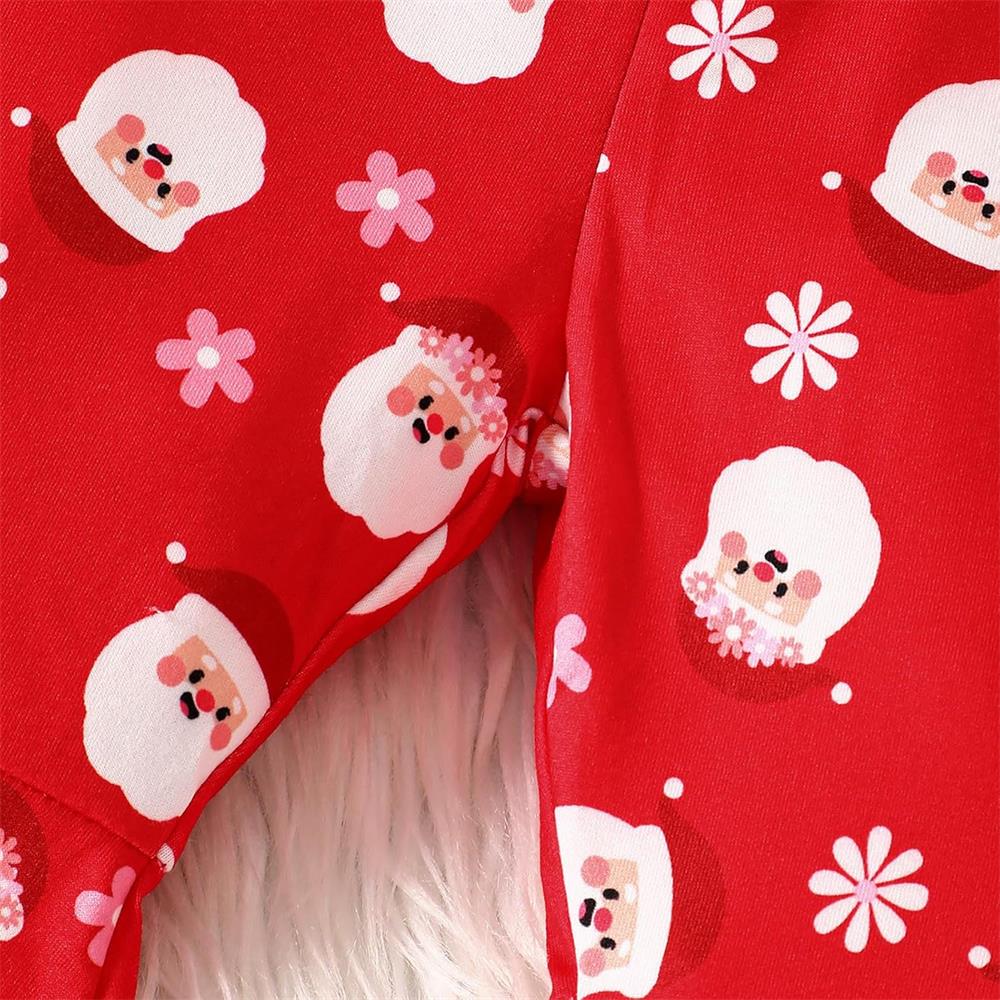 3PCS The Baby Who Stole Christmas Letter Santa Claus Printed Baby Set
