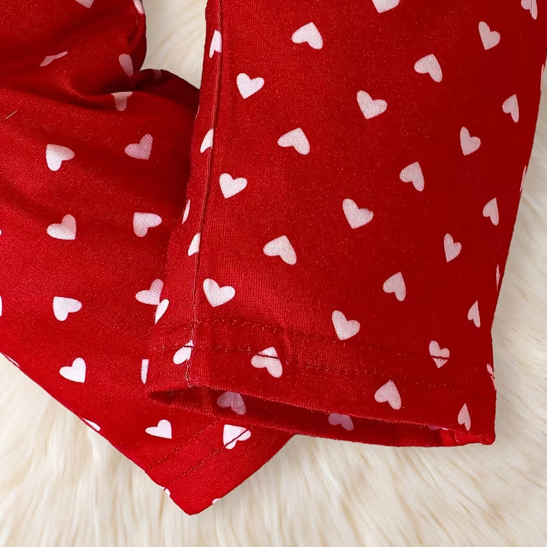 3PCS Grace Elephant Heart Print Baby Set