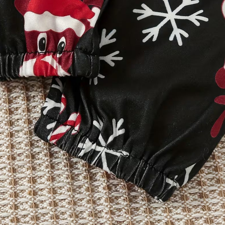 3PCS Santa Baby Letter Reindeer Christmas Socks Printed Baby Girl Set
