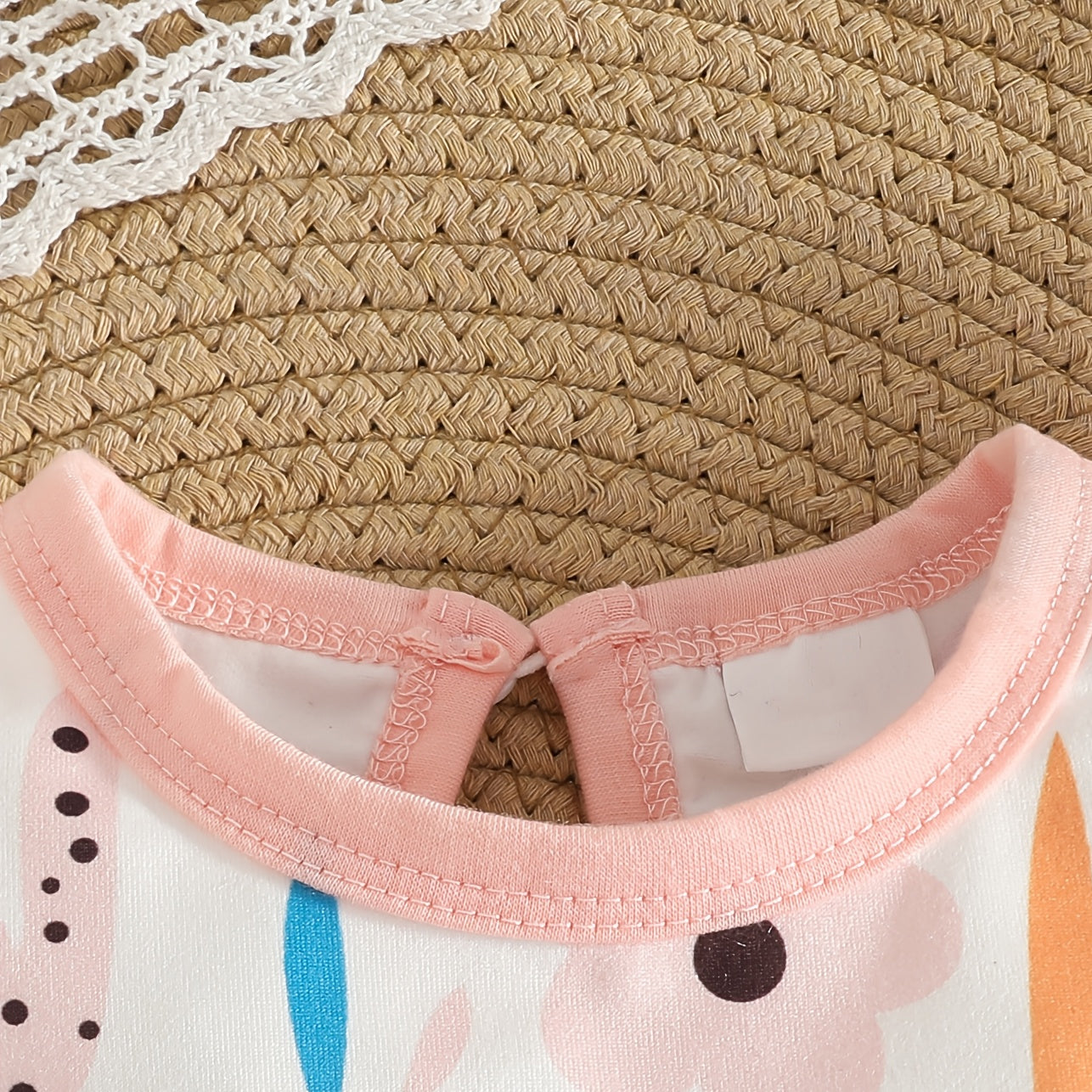 Lovely Animal and Plant Printed Flutter Sleeve Baby Girl Jumpsuit