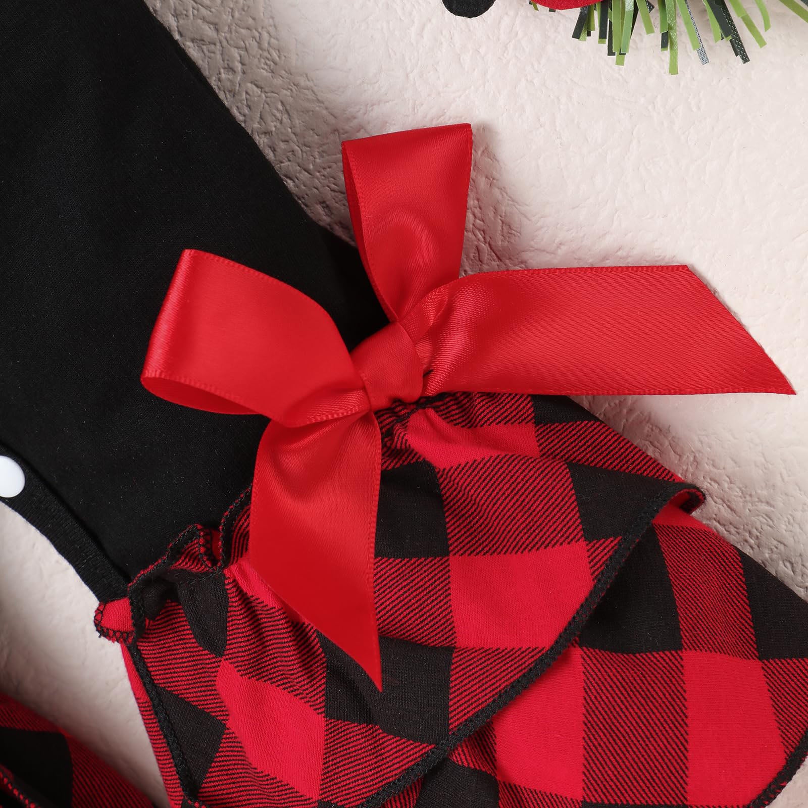 2PCS My 1st Christmas Letter Elk Print Long Sleeve Baby Jumpsuit