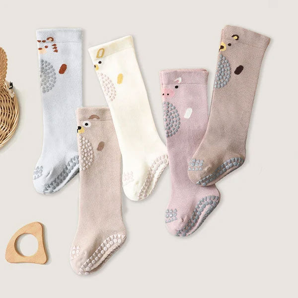 Soft Cute Cartoon Non Slip Knee High Baby Socks