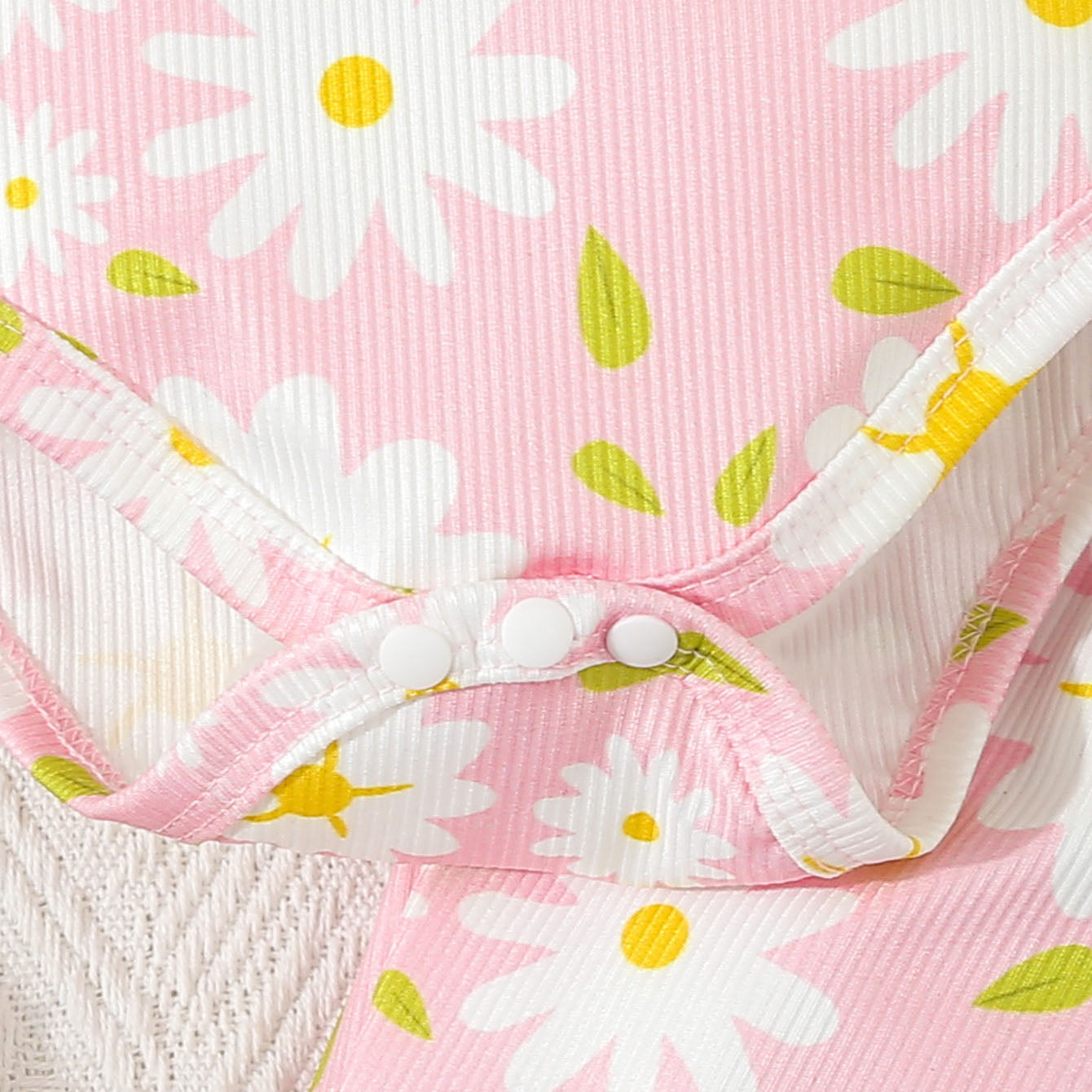 3PCS Sweet Cute Floral Print Long Sleeve Baby Set
