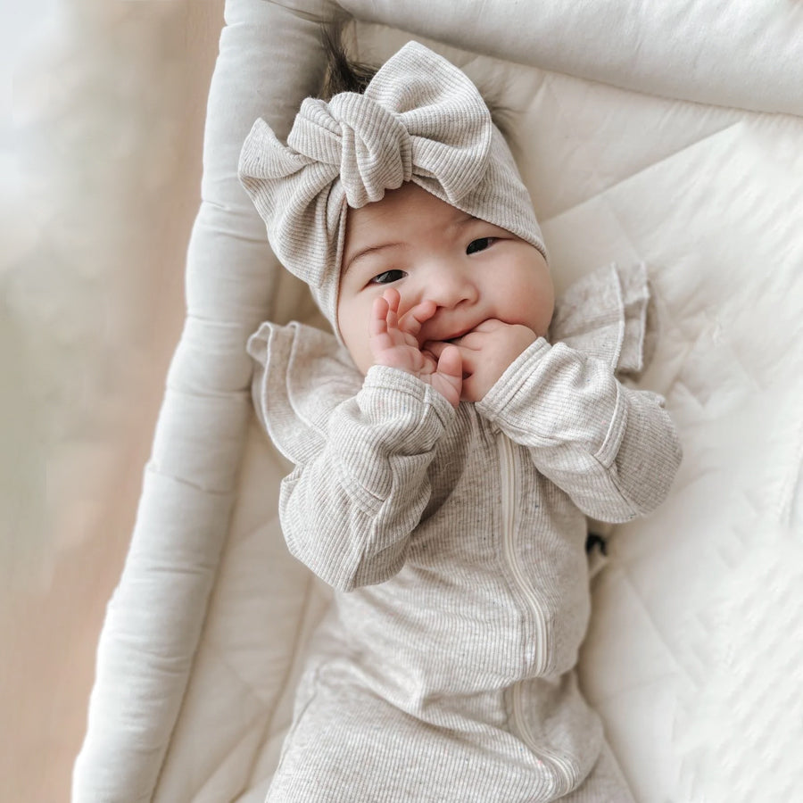 2PCS Lovely Solid Color Long Sleeve Baby Jumpsuit