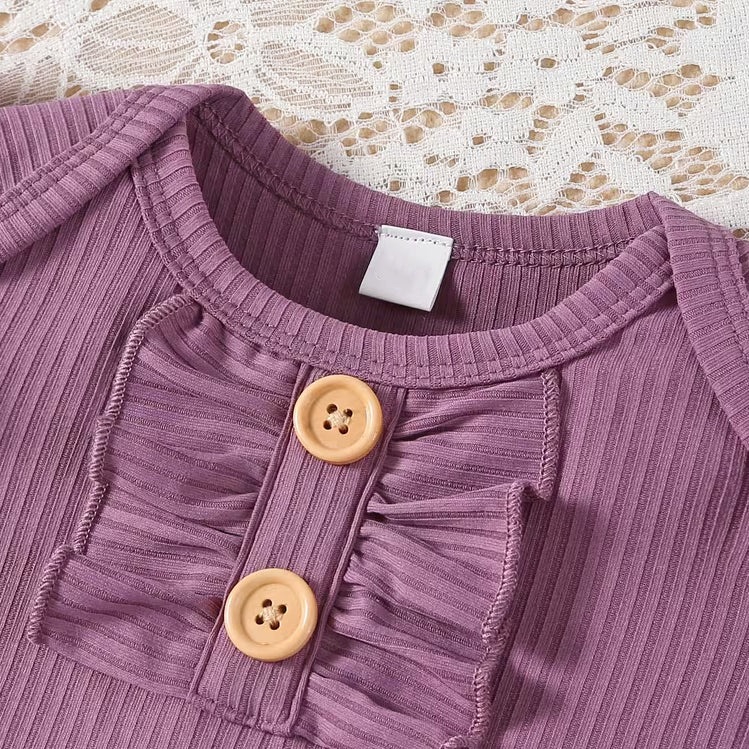 3PCS Sweet Floral Printed Bowknot Long Sleeve Baby Set