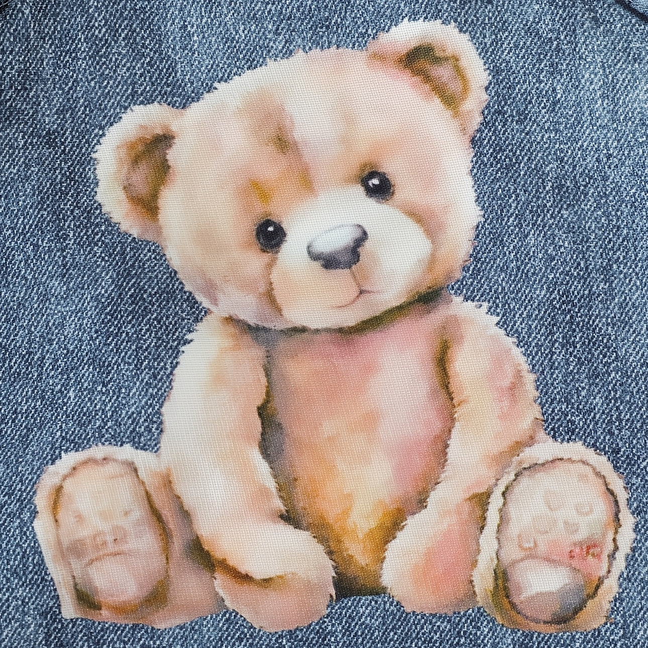 2PCS Cute Teddy Bear & Stripe Print Short Sleeve Overalls Baby Set