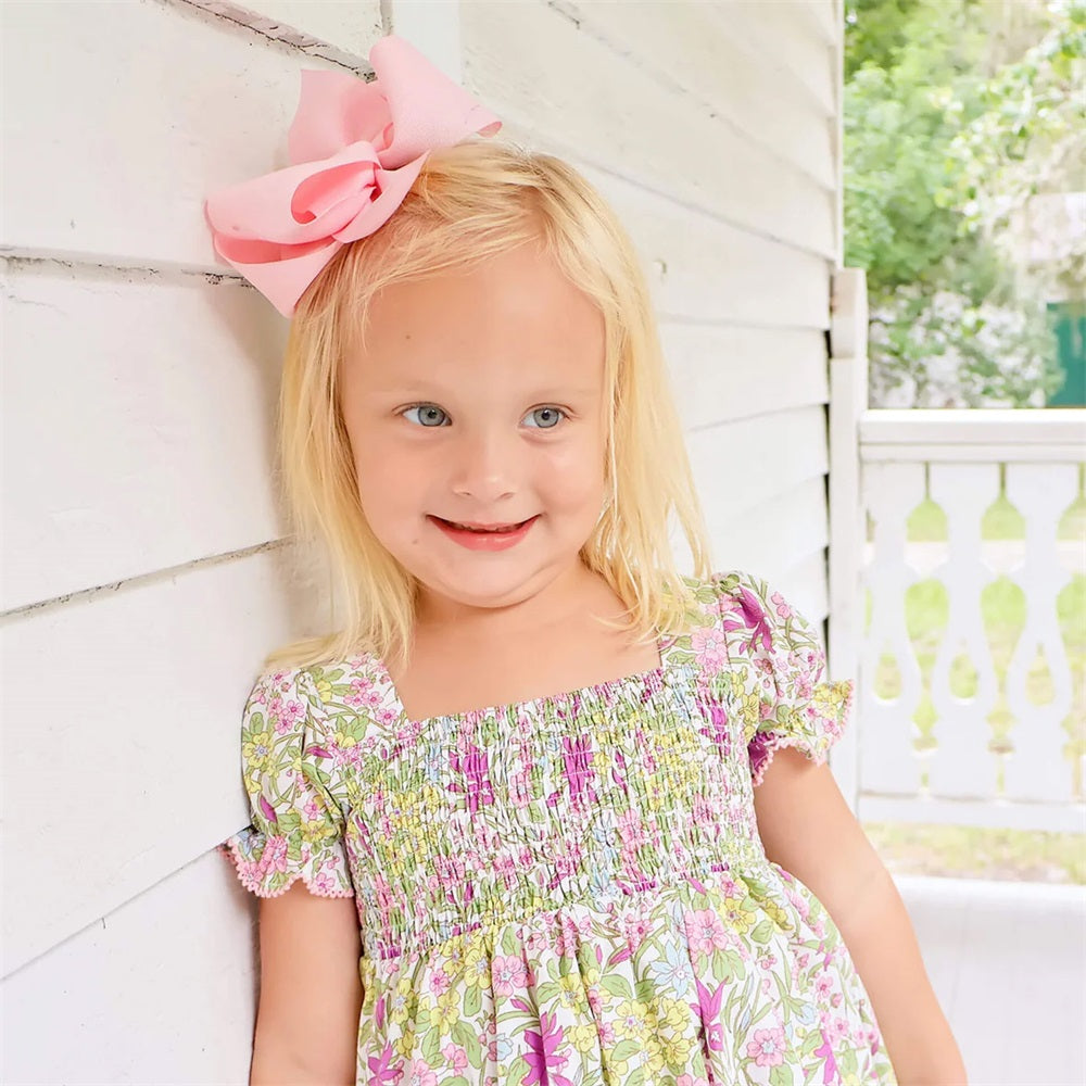 Summer Stylish Floral Printed Short Sleeve Baby Jumpsuit