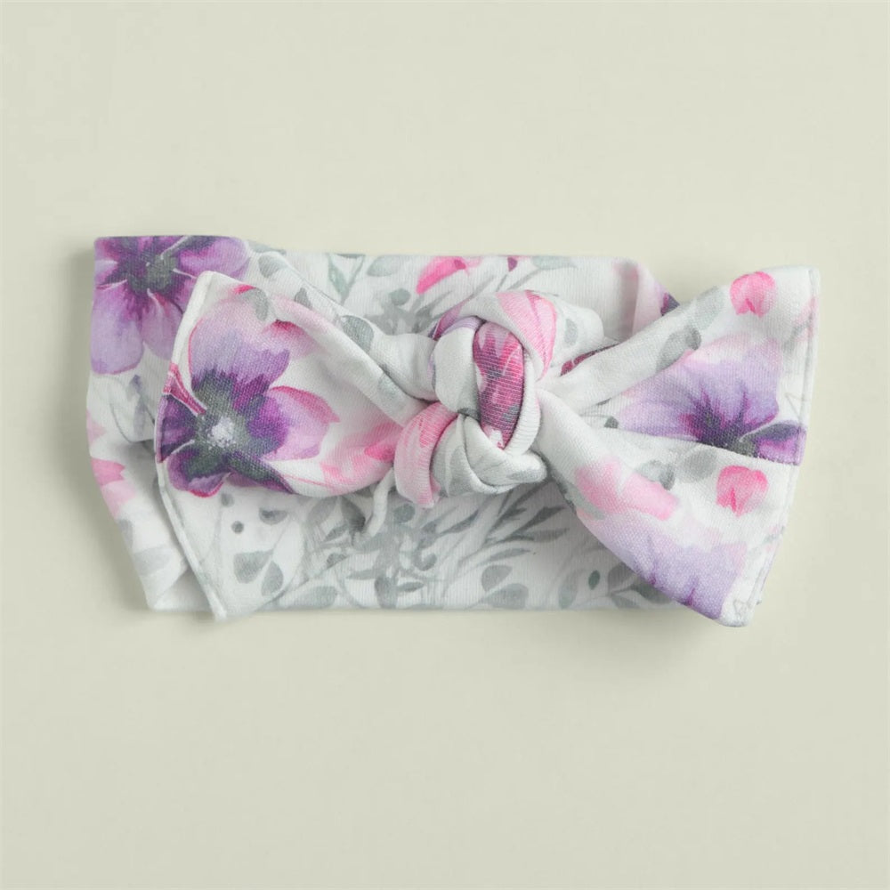 3PCS Pretty Floral Printed Short Sleeve Baby Set