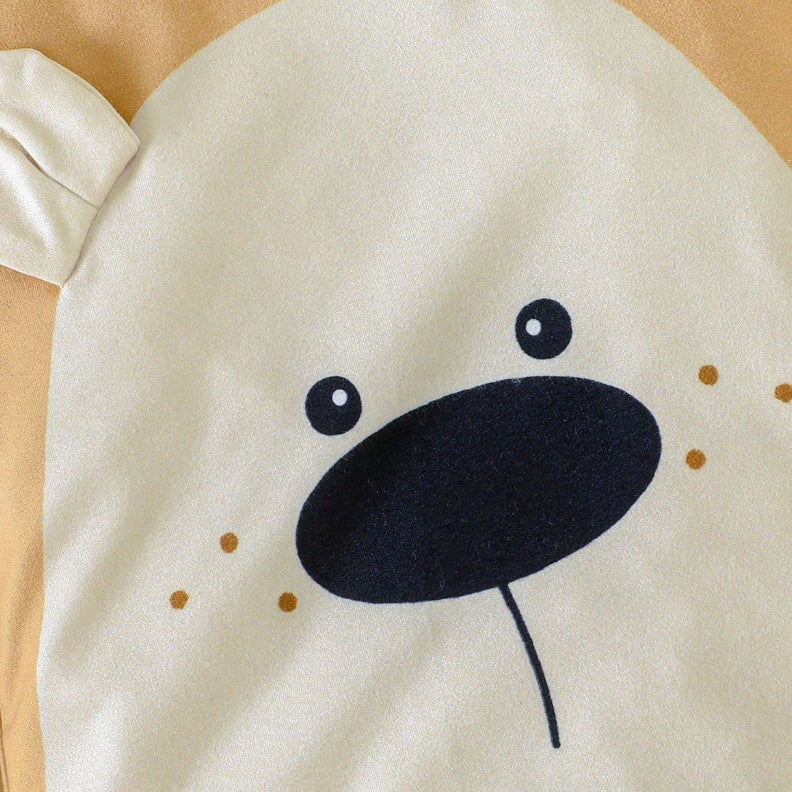 2PCS Cute Bear Print Long Sleeve Baby Jumpsuit