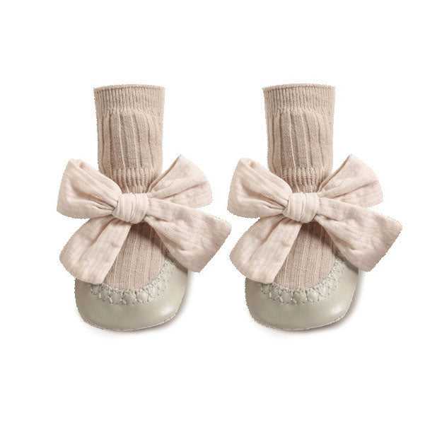 Lovely Bow Soft Socks Integrated Baby Shoes