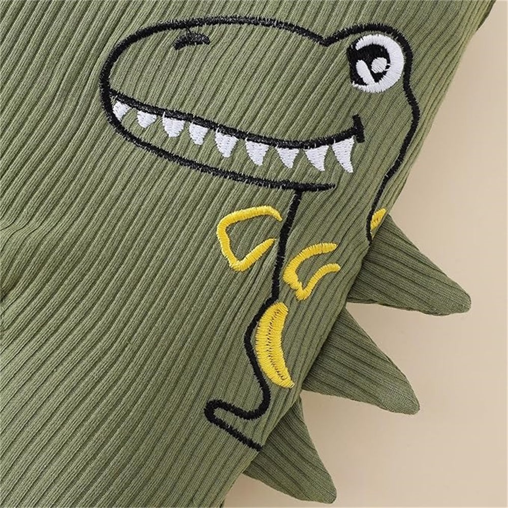 2PCS Casual Dinosaur Print Long Sleeve Baby Set