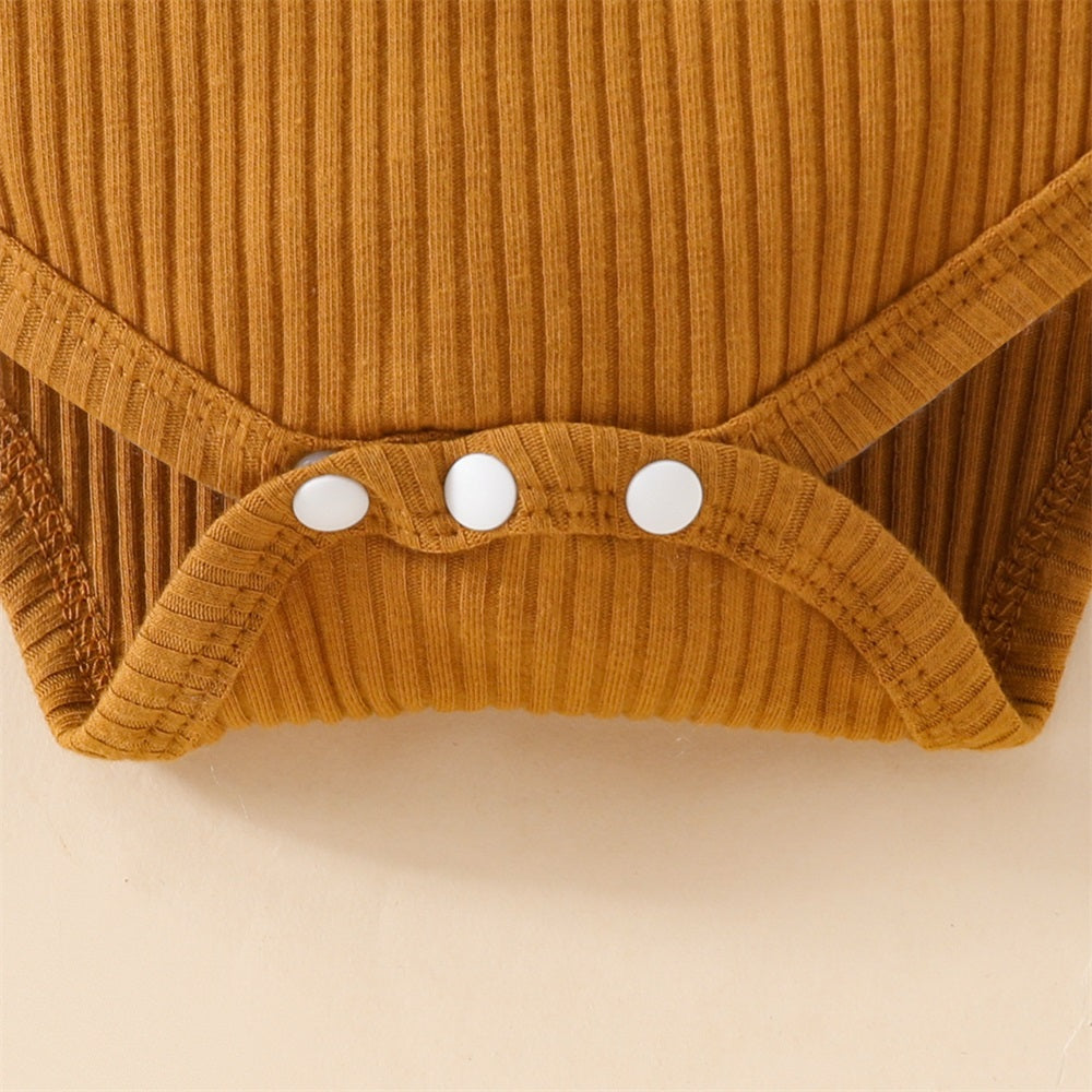 3PCS Trend Floral Print Long Sleeve Baby Set