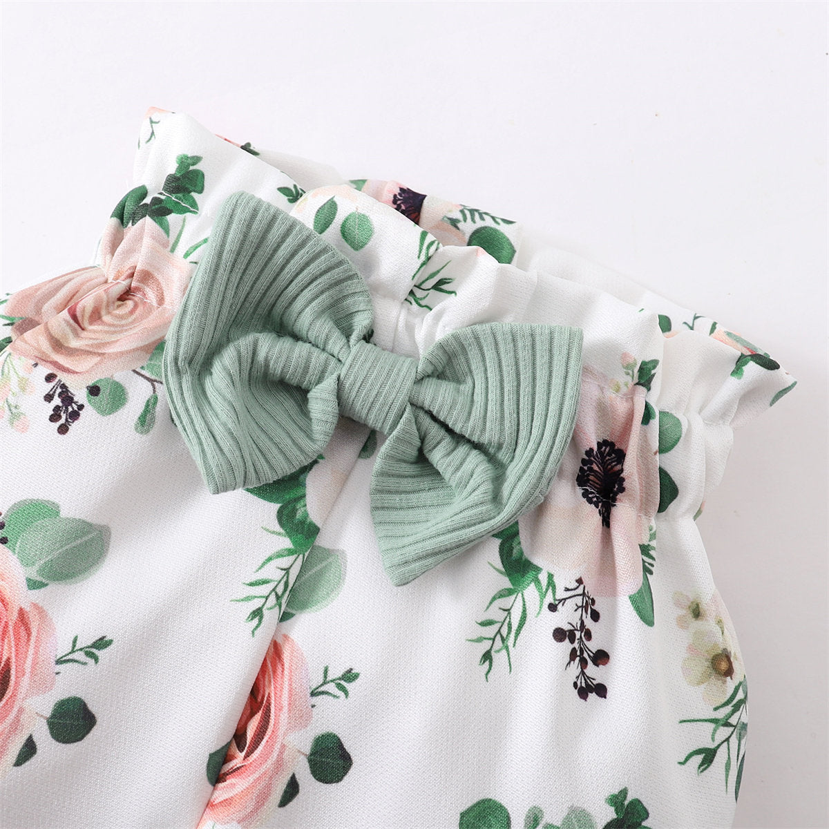 Ensemble 3 pièces pour bébé à imprimé floral I Got It From My Letter