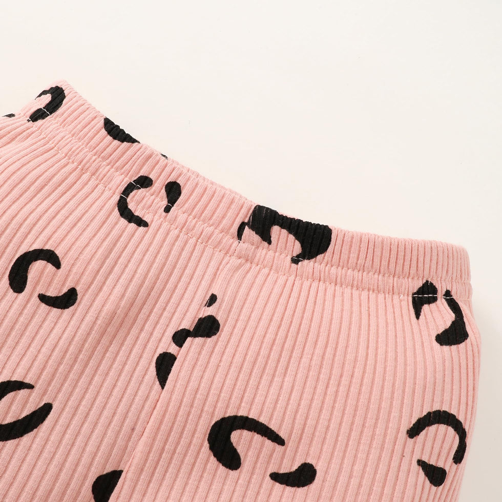 4PCS Daddy's Girl Mommy's World Letter Circles Printed Baby Set