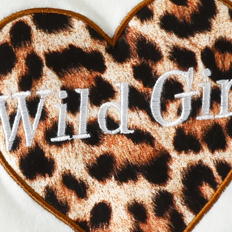 3PCS Lovely Wild Girl Letter Heart Leopard Printed Baby Set