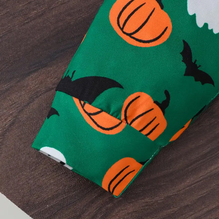 3PCS My First Halloween Letter Ghost Print Baby Set