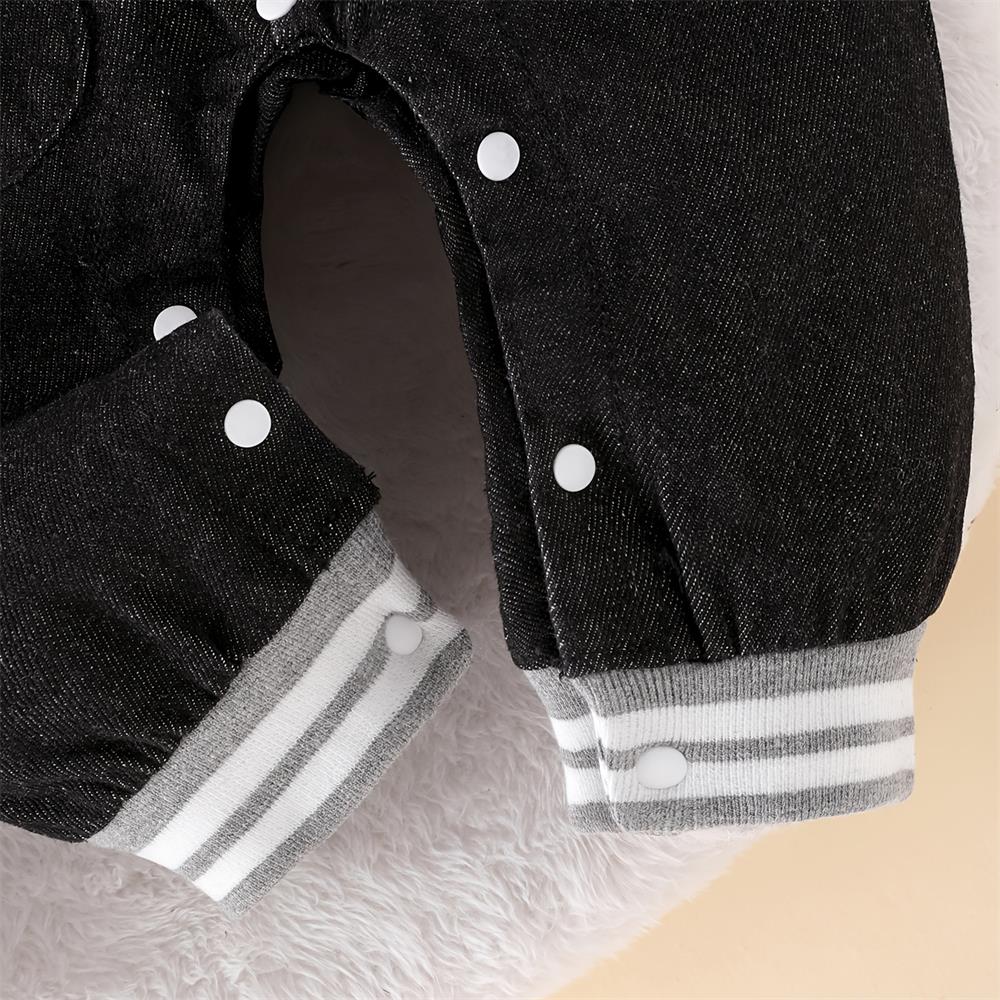 2PCS Cute Puppy Print Striped Long Sleeve Baby Set