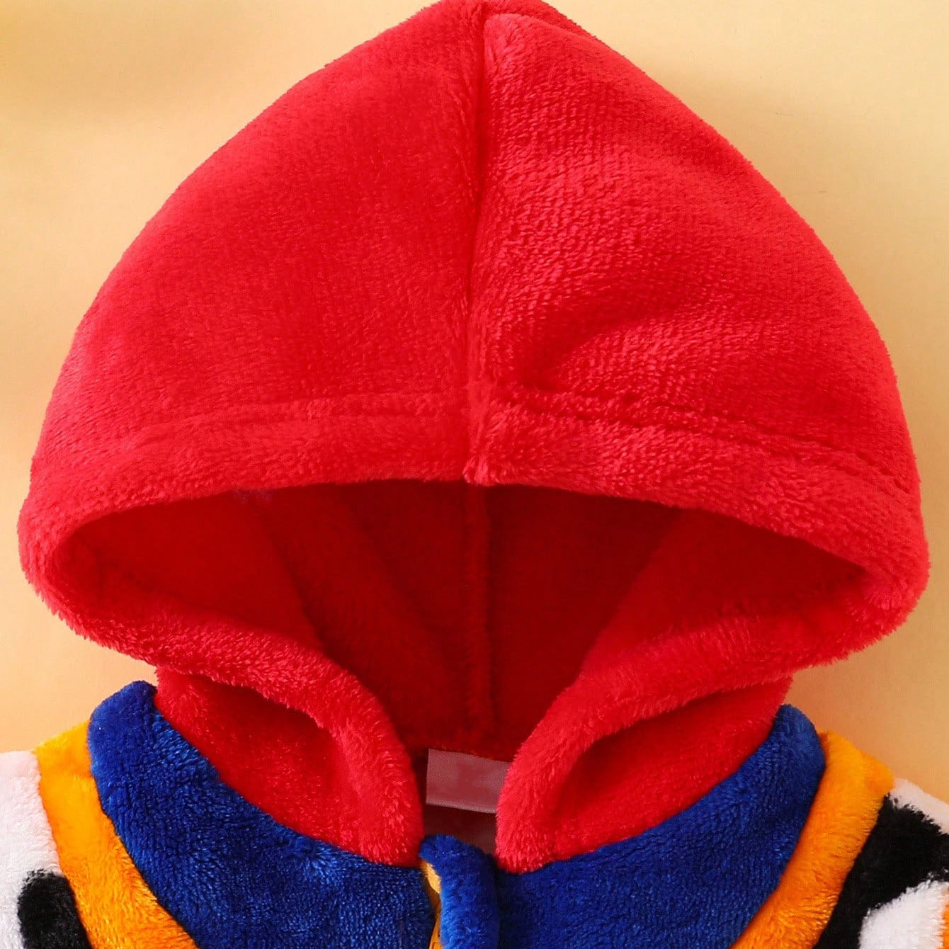 Fuzzy 3D Cow Printed Hoodie Baby Jumpsuit