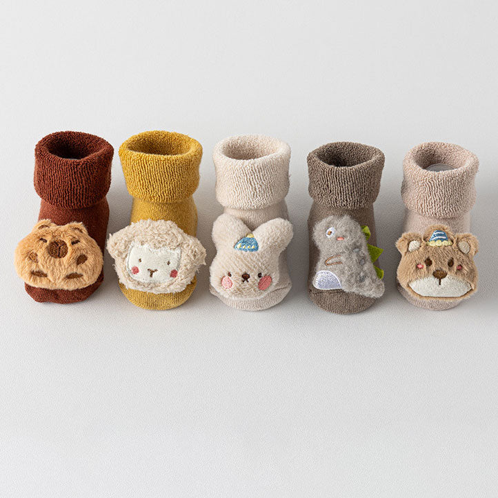 Thick Warm Plush 3D Animal Decor Baby Socks