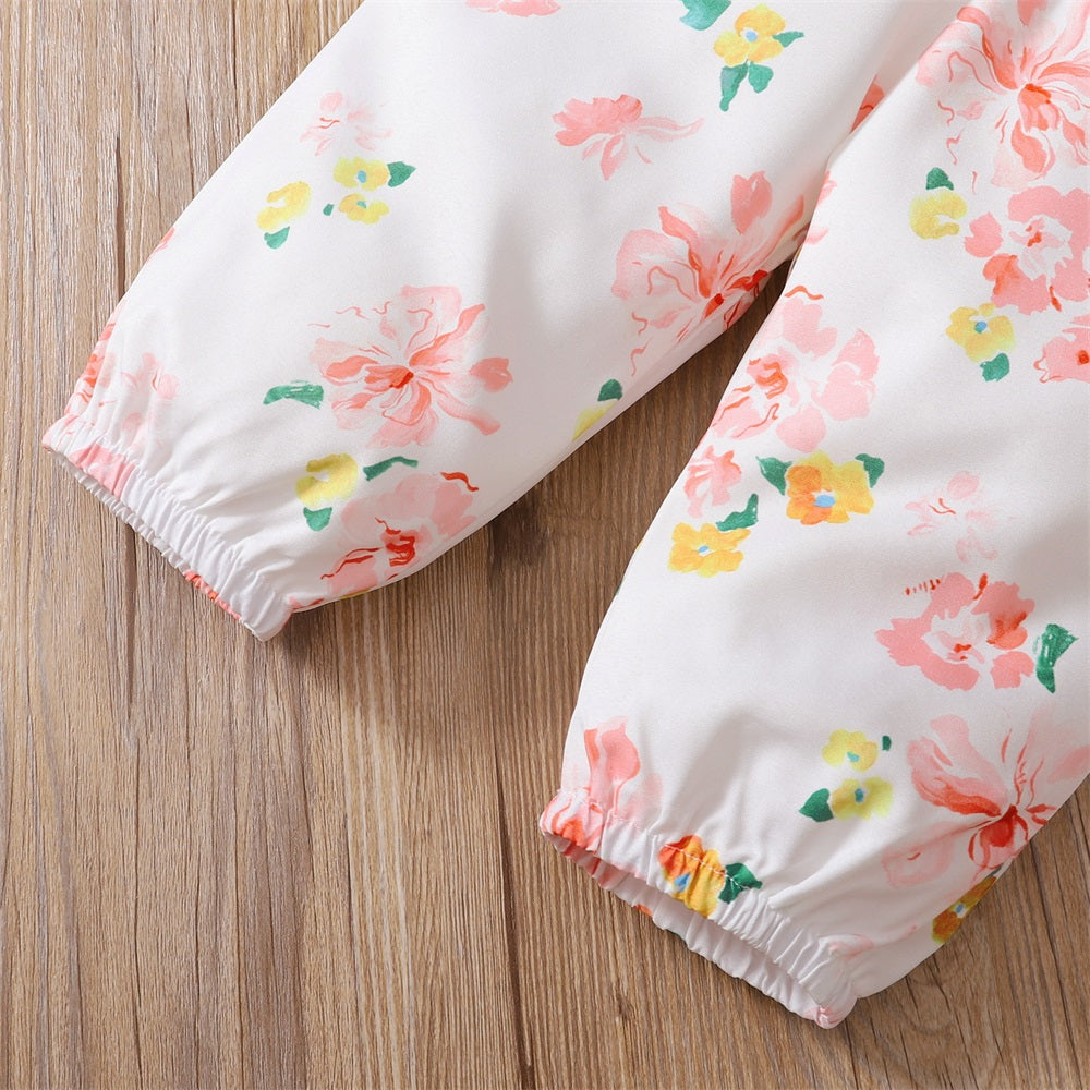 3PCS I Got It From My Mama Letter Floral Long Sleeve Baby Set