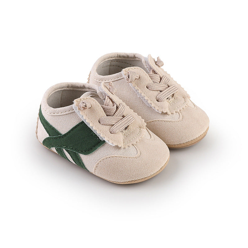Unisex Baby Colorblock Breathable Non-Slip Soft Sole Prewalker Shoes