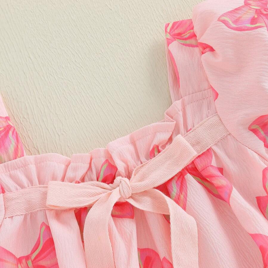 Casual Cow Printed Short Sleeve Baby Girl Romper