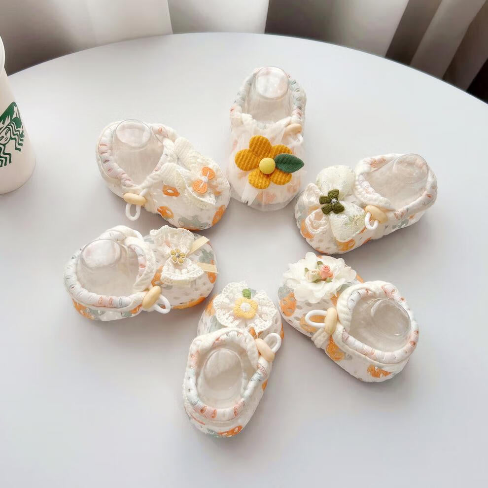 Sweet Breathable Mesh Lace Soft Sole Baby Shoes