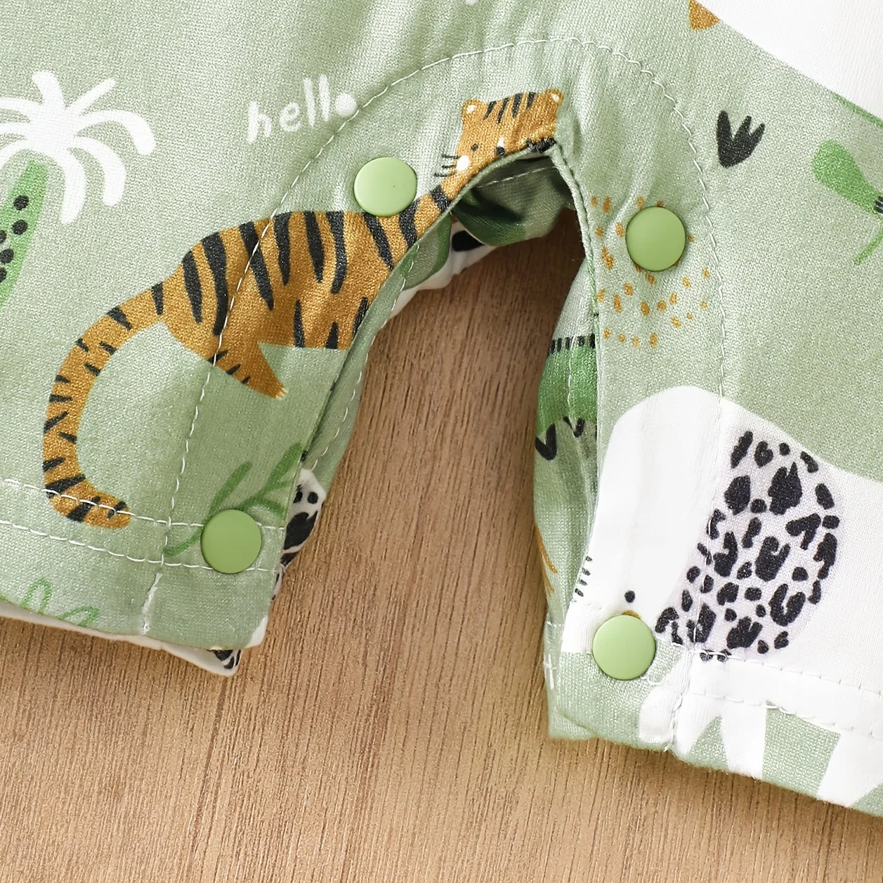 Adorable Koala Print Short Sleeve Baby Jumpsuit