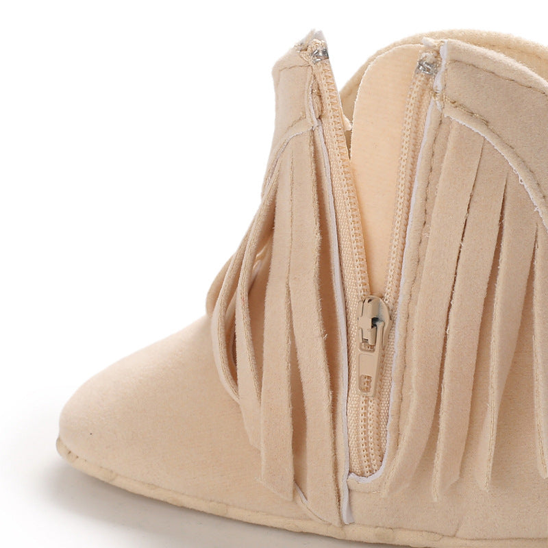 Baby Girl Tassel Soft Sole Prewalker Boots