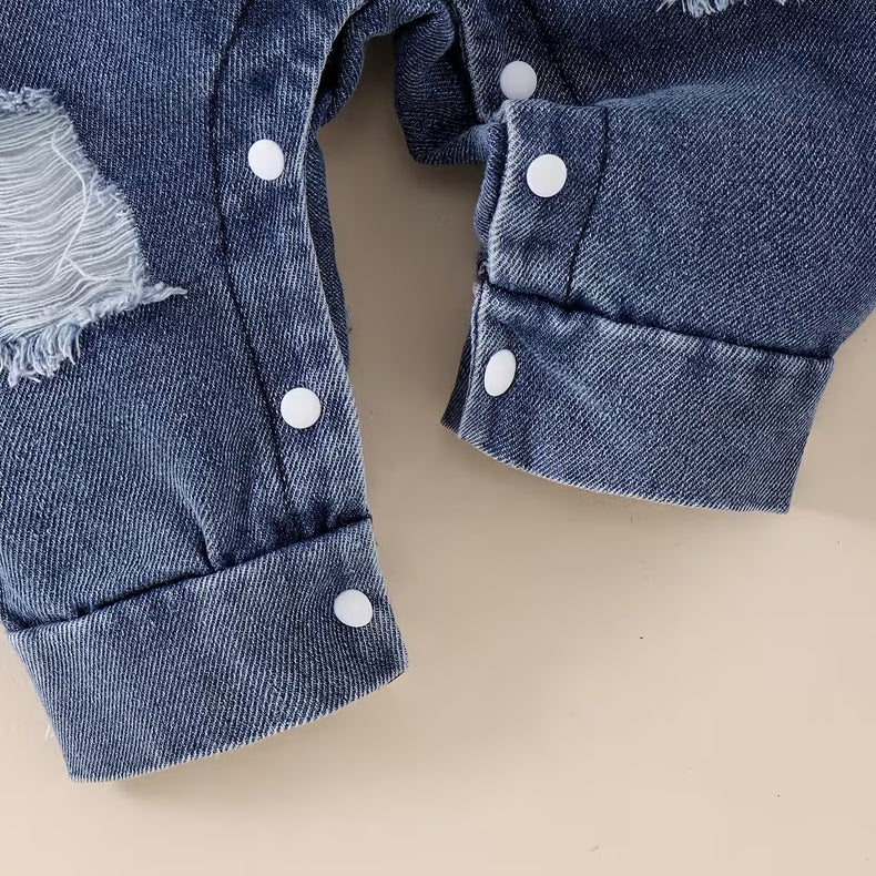 2PCS 3D Dog Stripe Print Long Sleeve Baby Overalls Set