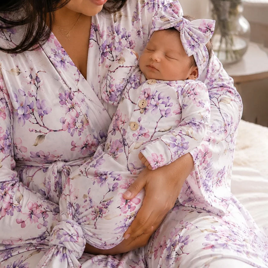2PCS Cheerful Floral Printed NewBorn Baby Sleeping Bag