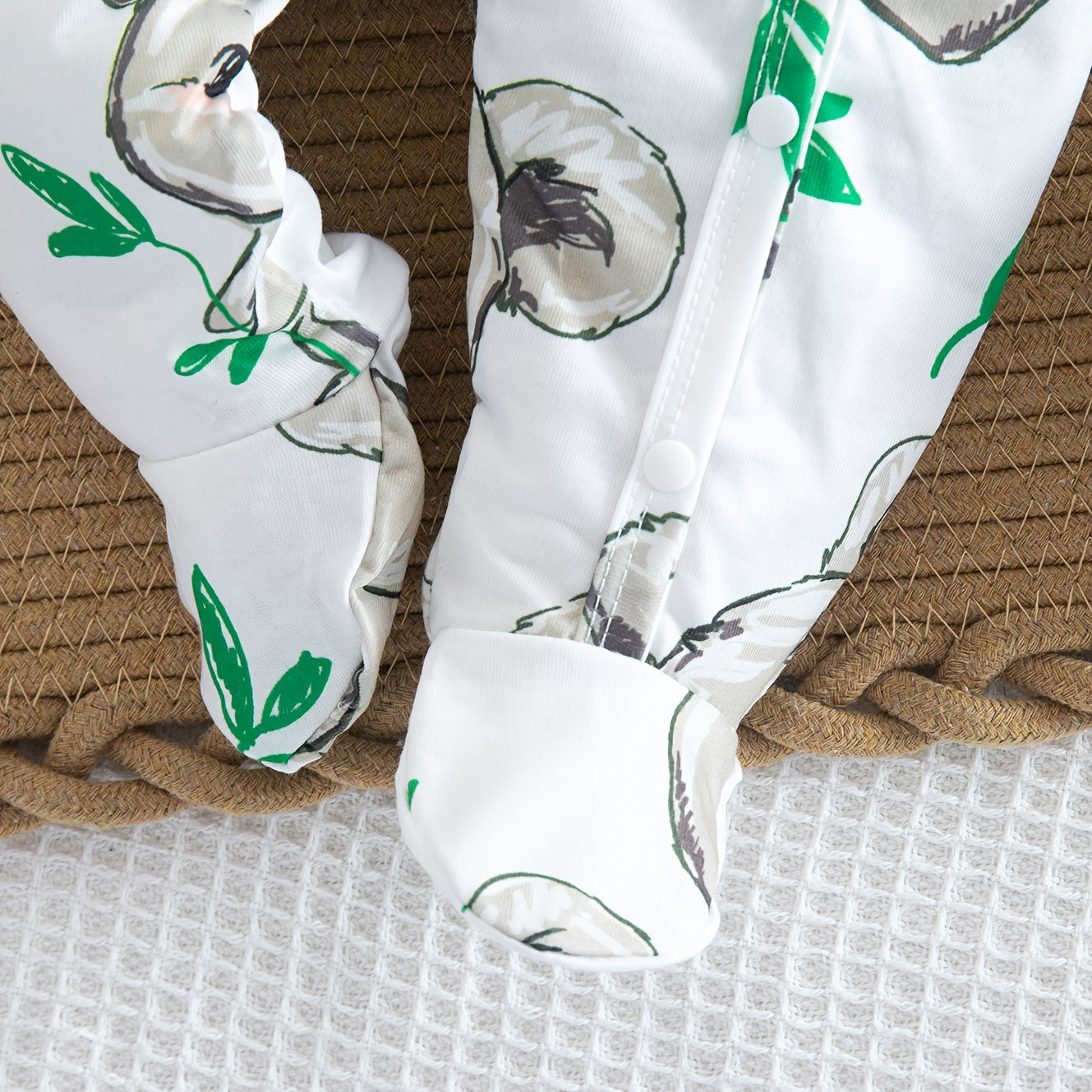 2PCS Casual Cute Koala Printed Long Sleeve Baby Jumpsuit