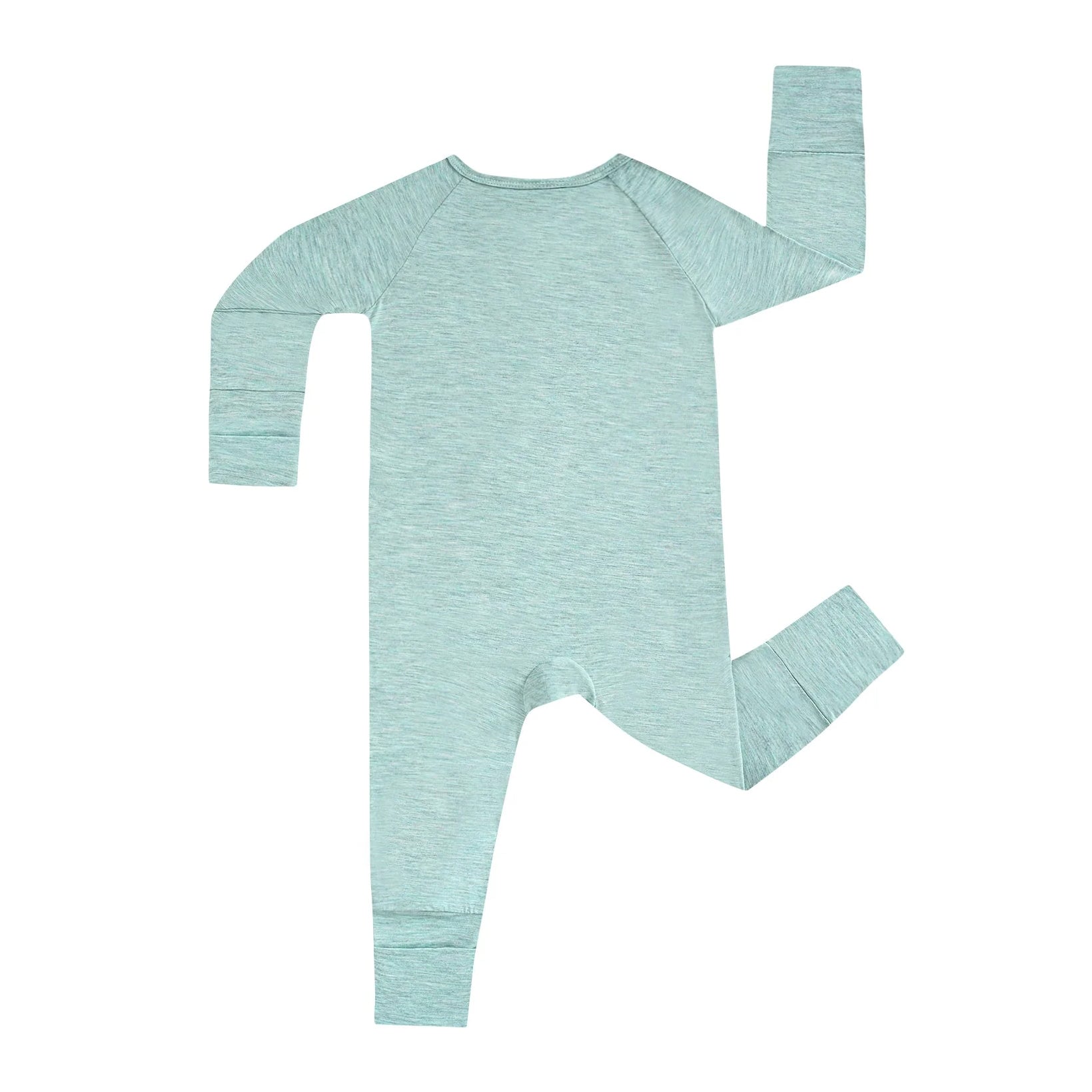 Solid Color Zipper Bamboo Viscose Baby Jumpsuit