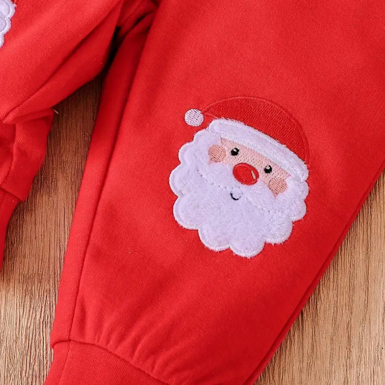 2PCS My 1st Christmas Letter Print Gentleman Long Sleeve Baby Set