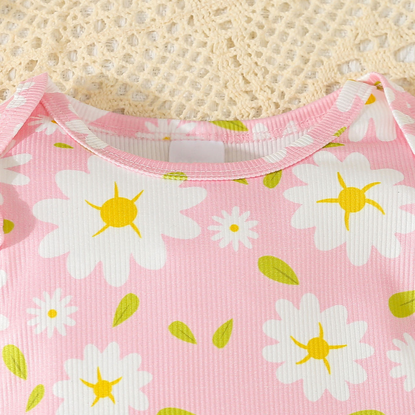 3PCS Sweet Cute Floral Print Long Sleeve Baby Set