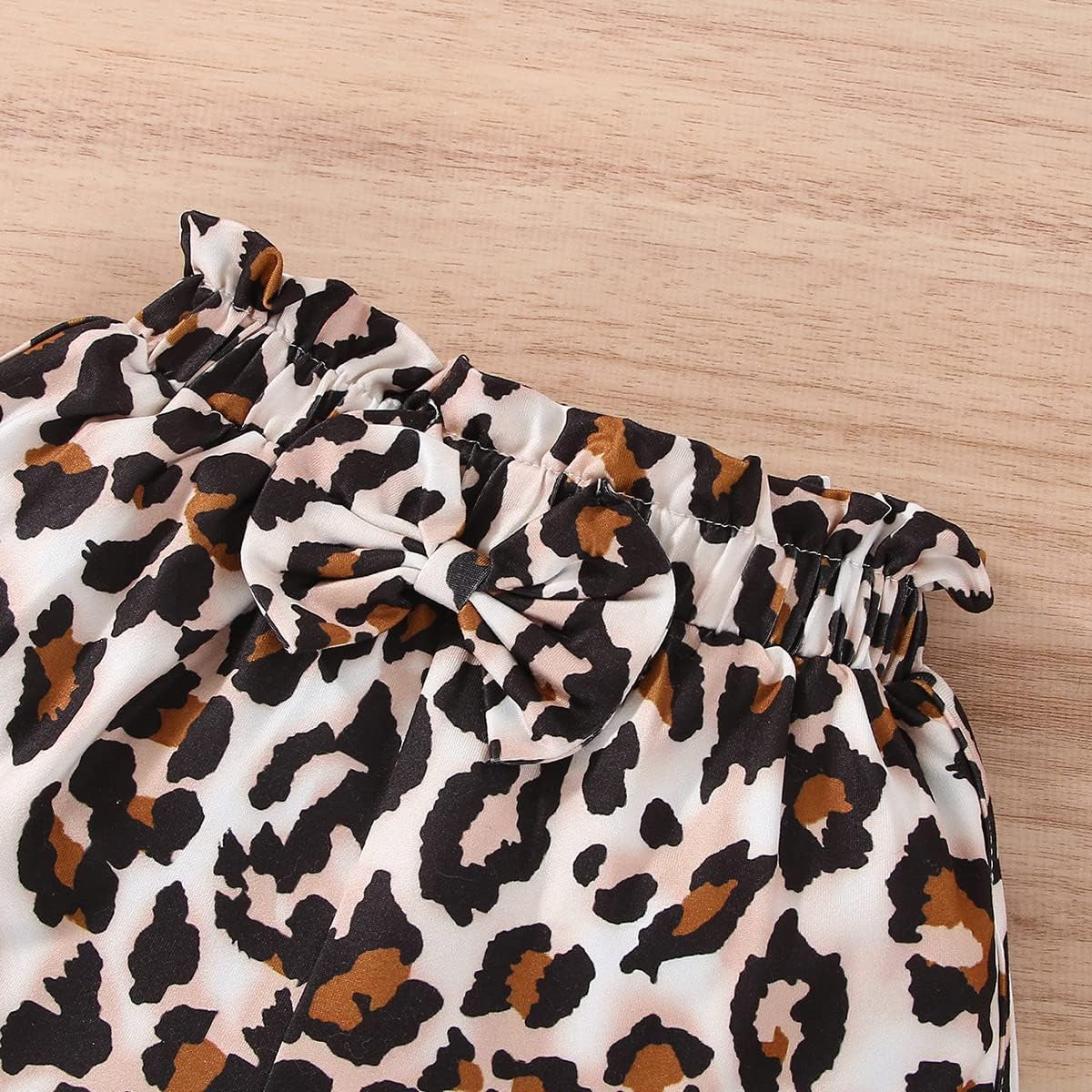 3PCS Mama's Mini Letter Leopard Print Short Sleeve Baby Set