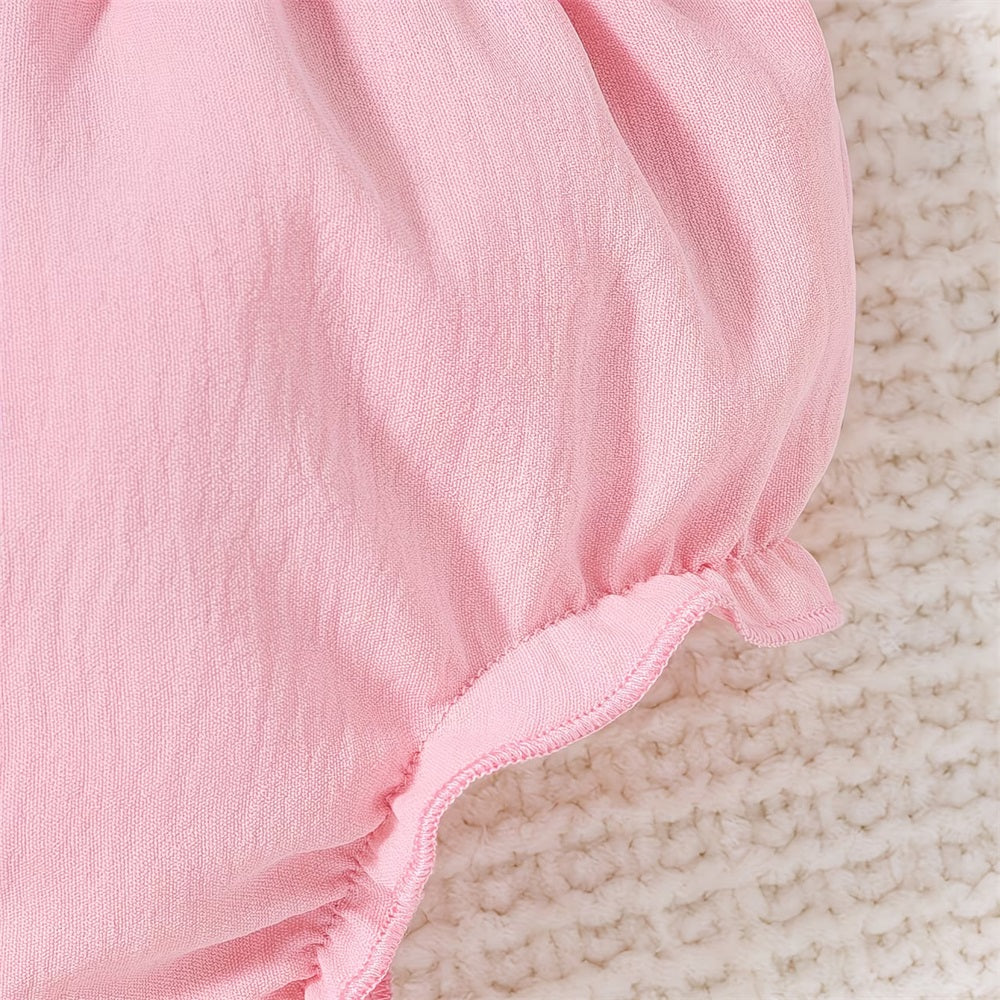 2PCS Stylish Floral Printed Suspender Baby Set