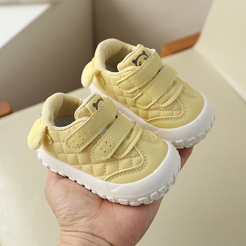 Cute Panda Printed Breathable Anti Slip Dual Strap Baby Shoes