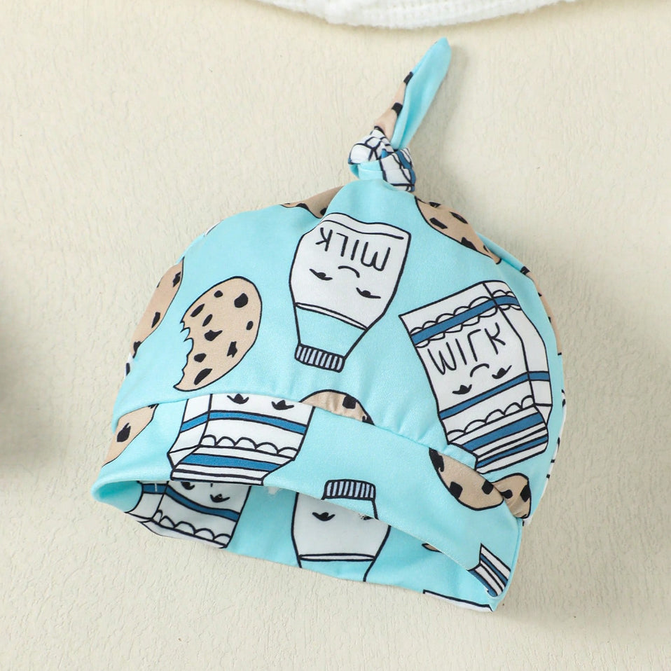 3PCS Daddy's Drinking Buddy Letter Cookie Printed Baby Set