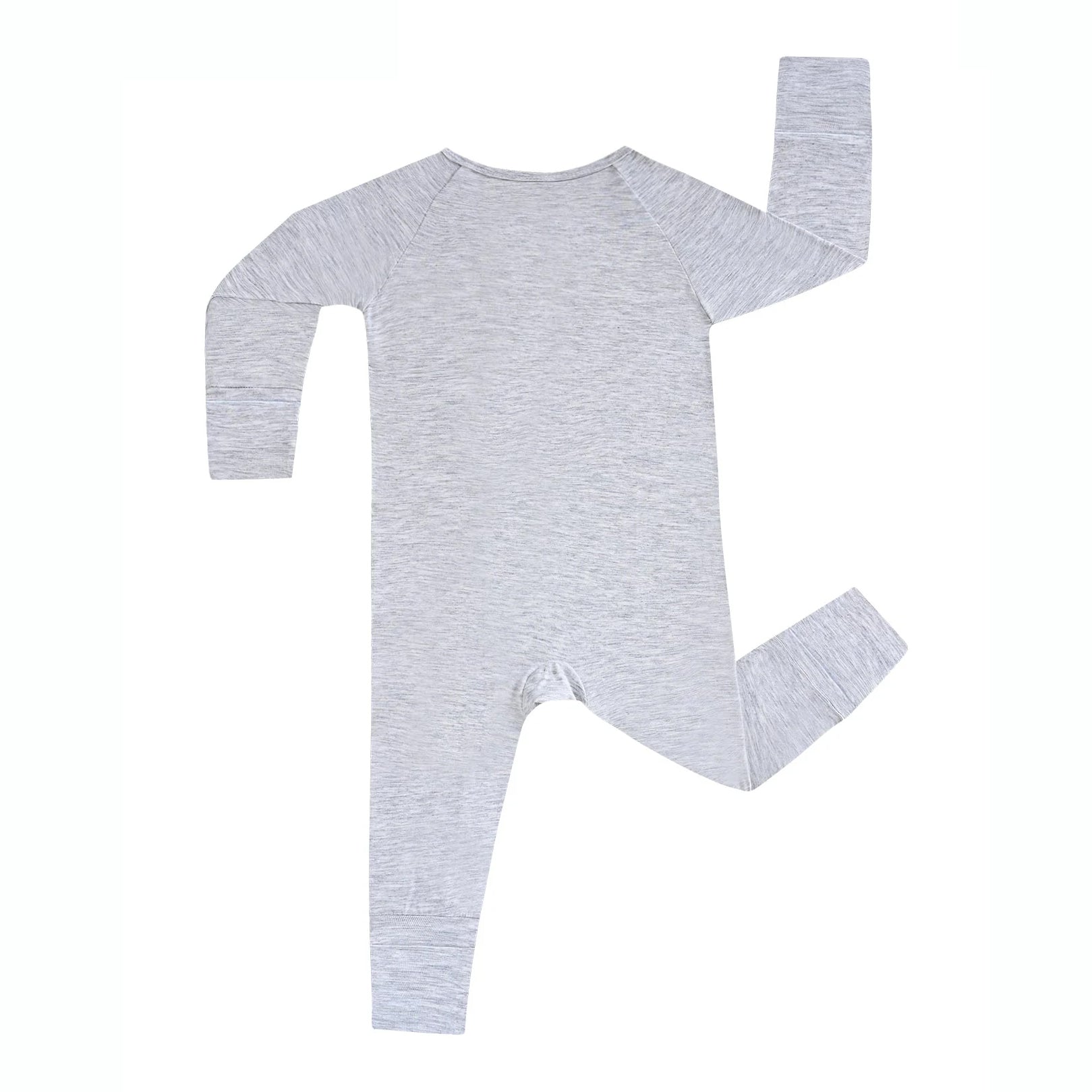 Comfy Solid Color Zipper Bamboo Viscose Baby Jumpsuit