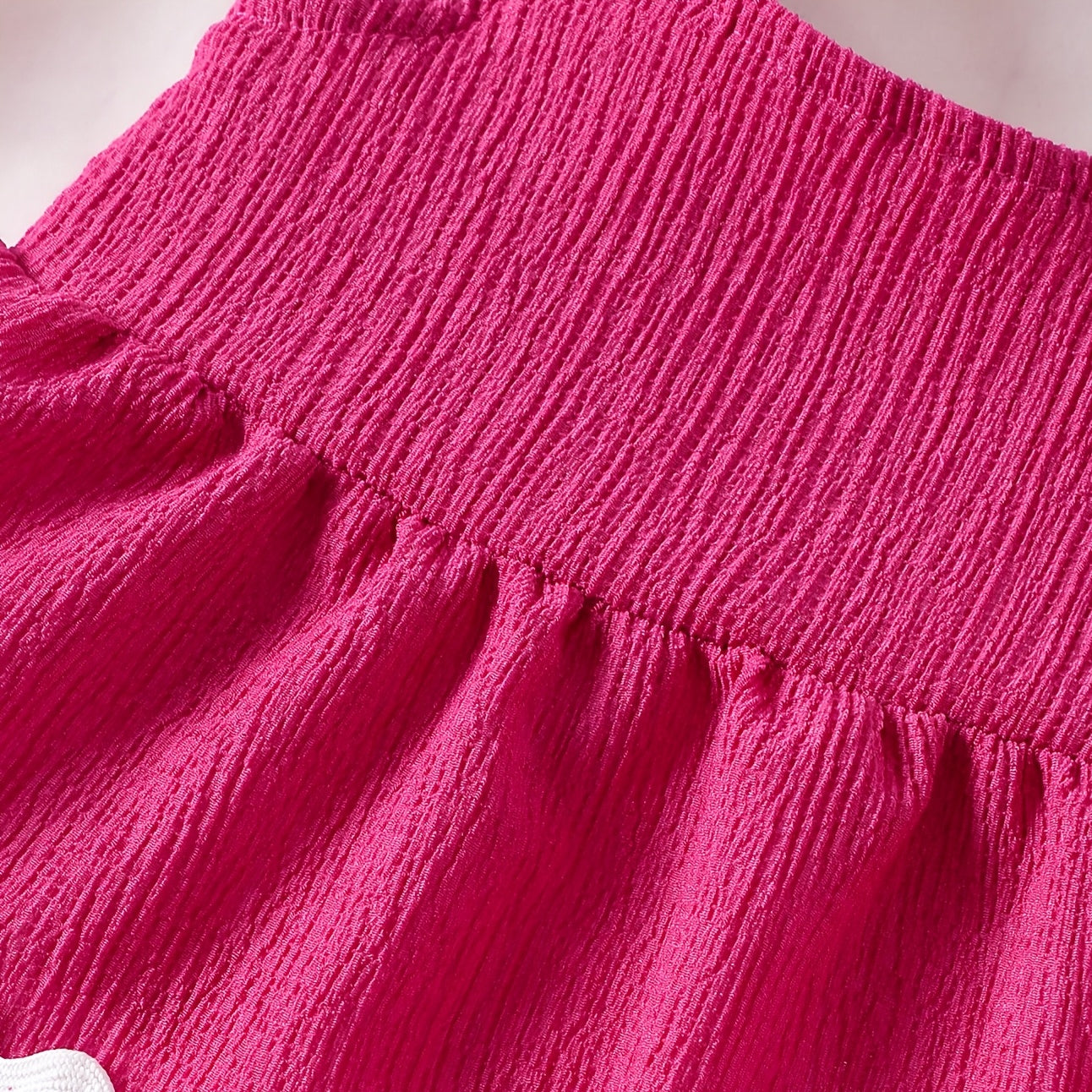 3PCS Pure Solid Color Flutter Sleeve Baby Set