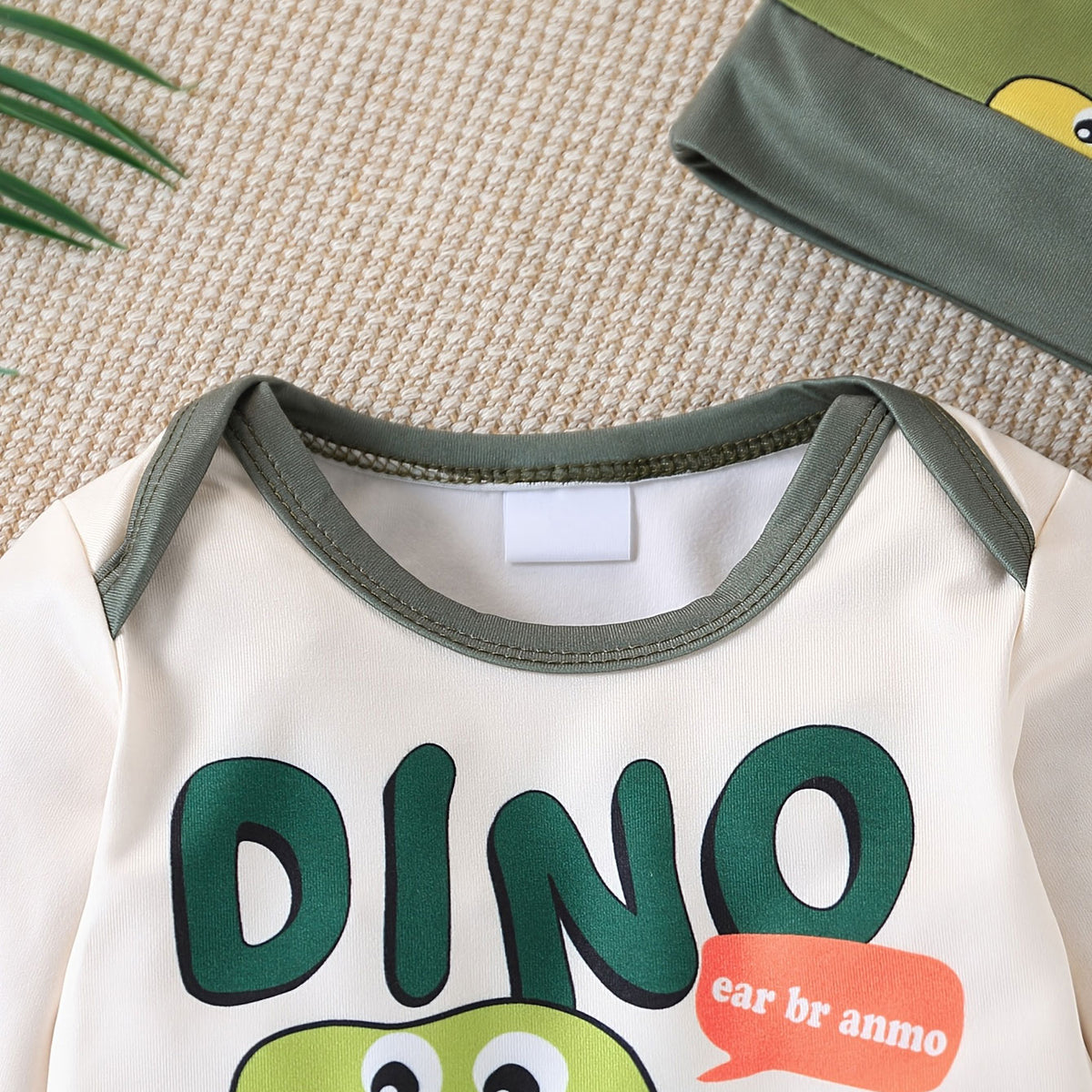 3PCS Adorable Dinosaur Print Long Sleeve Baby Set