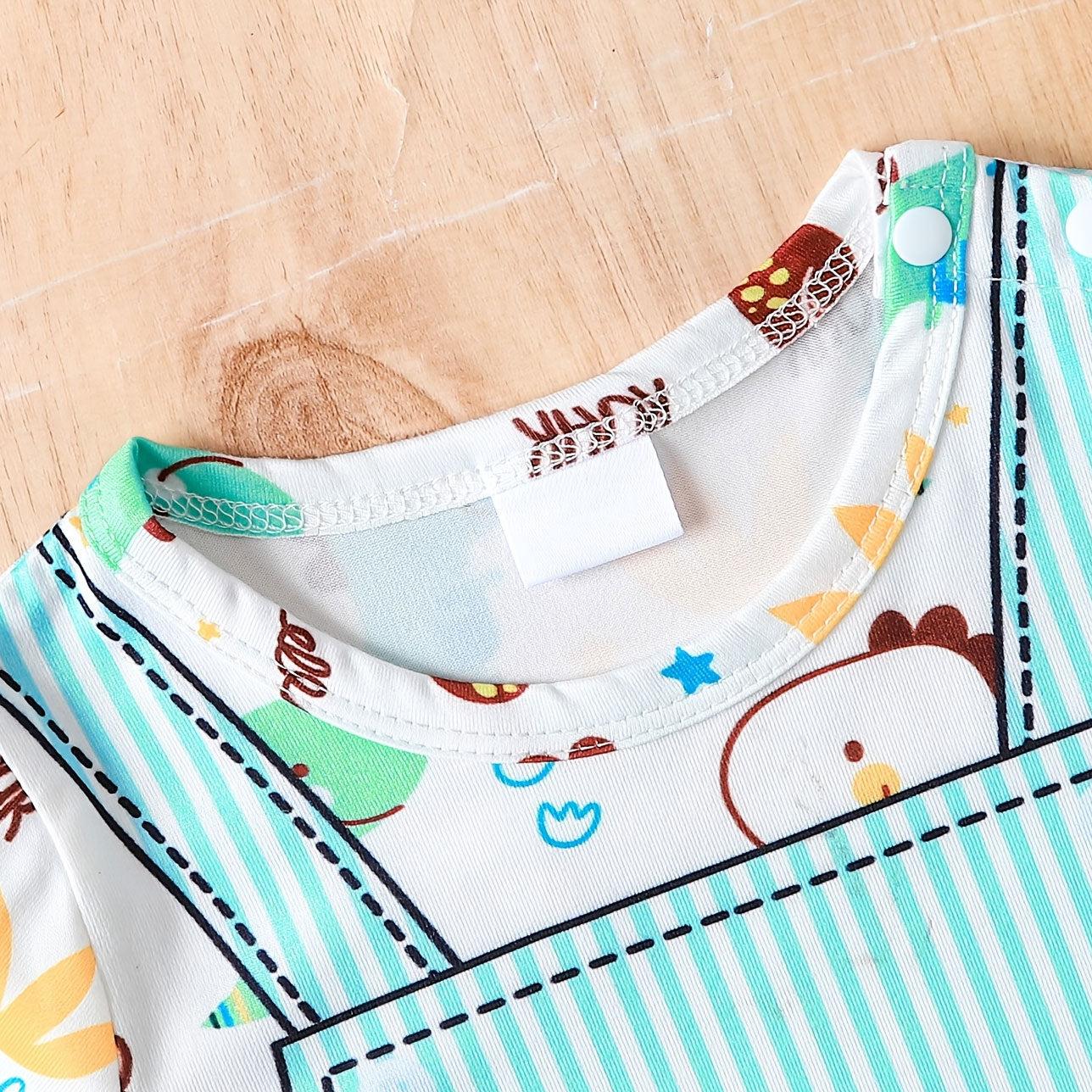 Lovely Dinosaur Stripe Print Long Sleeve Baby Jumpsuit