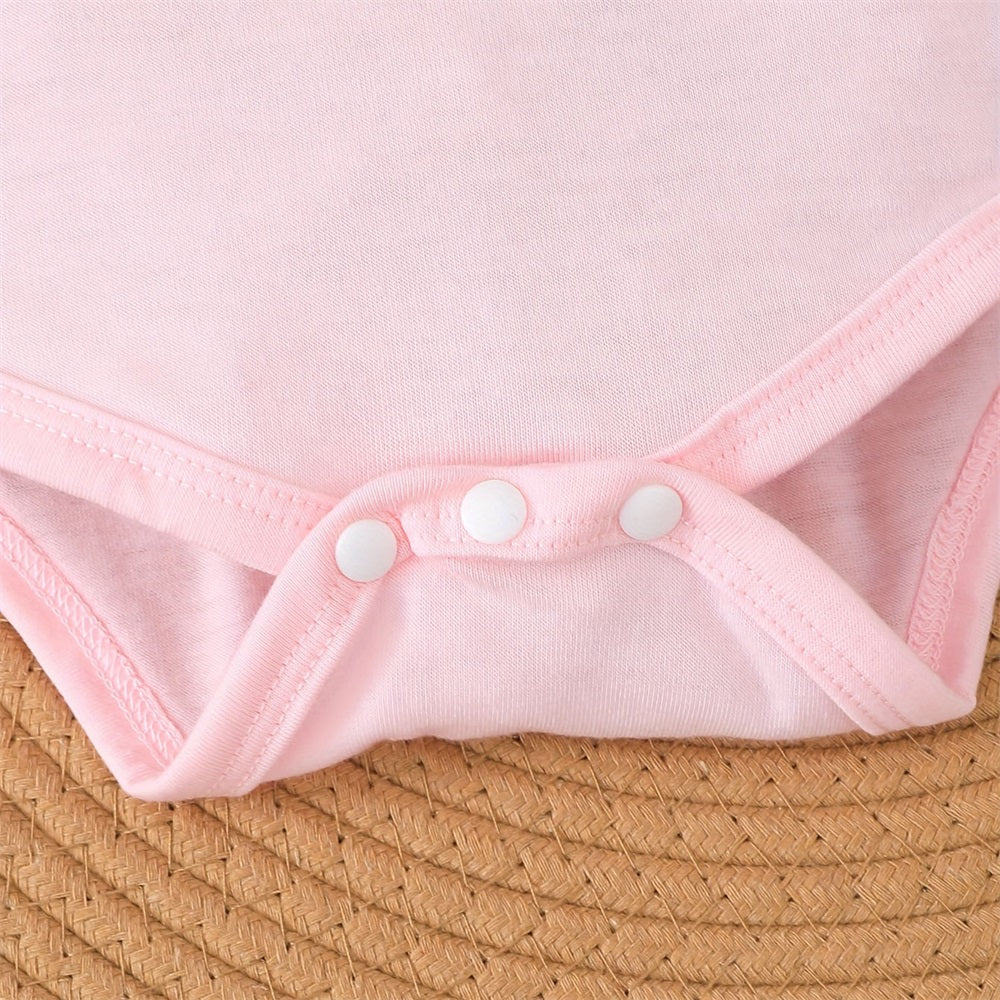4PCS Strawberry Print Striped Long Sleeve Baby Set