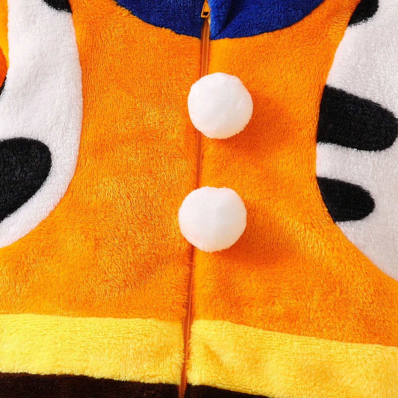 Fuzzy 3D Cow Printed Hoodie Baby Jumpsuit