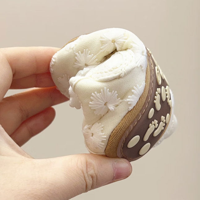 Sweet Bow Floral Lace Decor Soft Sole Baby Shoes