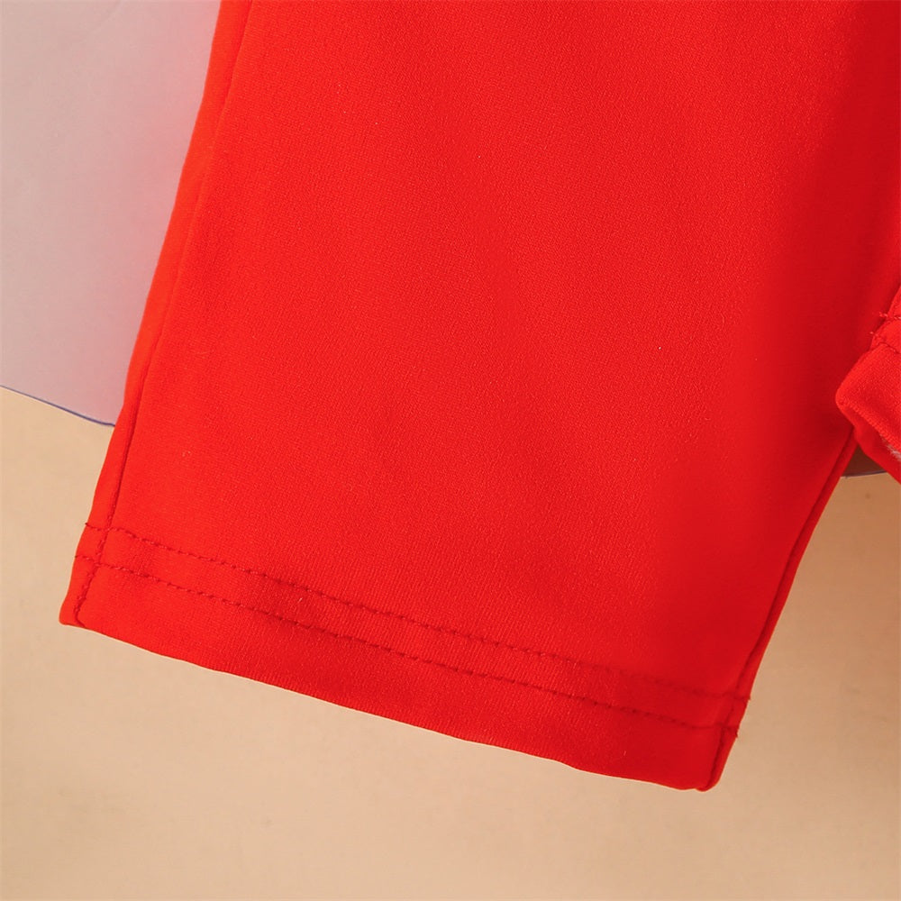 2PCS Sweet Heart Printed Long Sleeve Baby Overalls Set