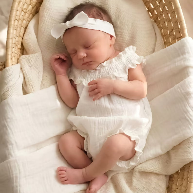 2PCS Simple Solid Color Sleeveless Baby Romper