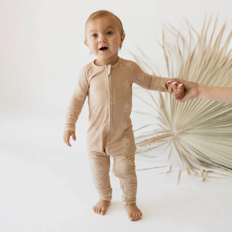 Adorable Scissorhands Printed Baby Long Sleeve Zipper Jumpsuit