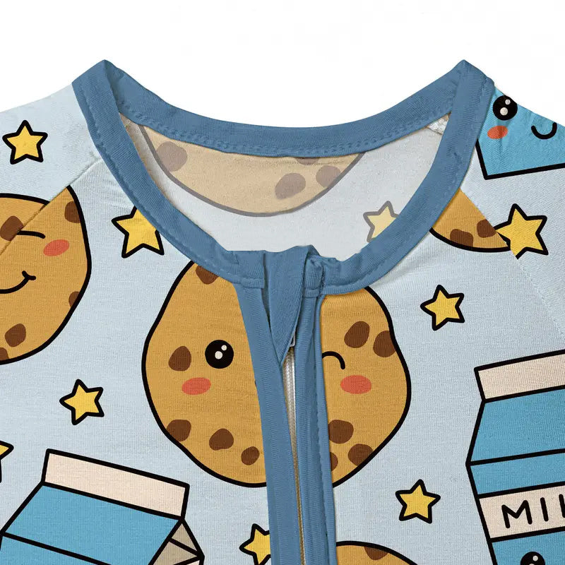 Cookie Printed Zipper Bamboo Viscose Baby Jumpsuit